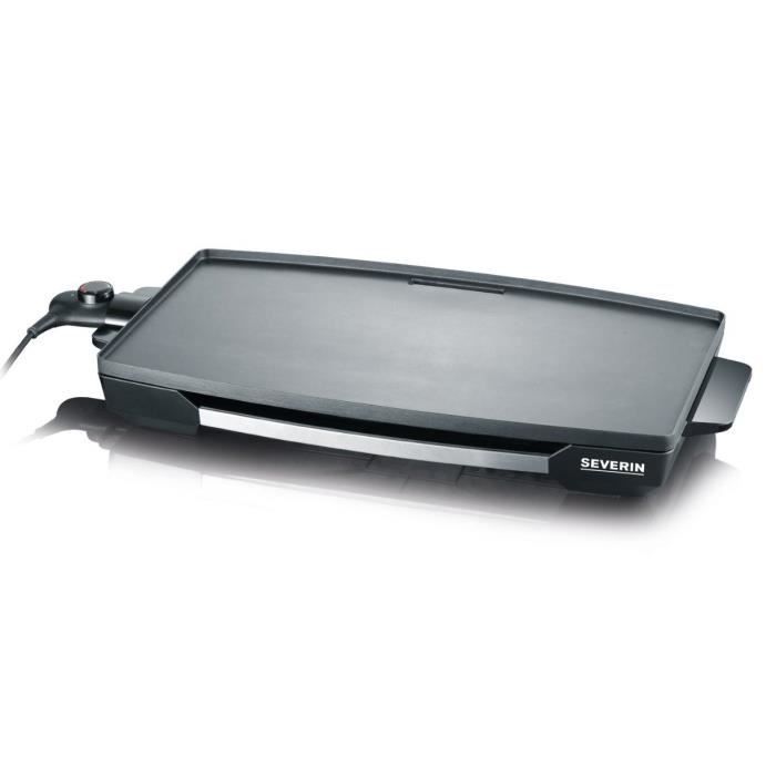Piastra grill SEVERIN - KG2397 - Superficie di cottura 32,5x59,5 cm - Piastra in ghisa antiaderente - 2200 W