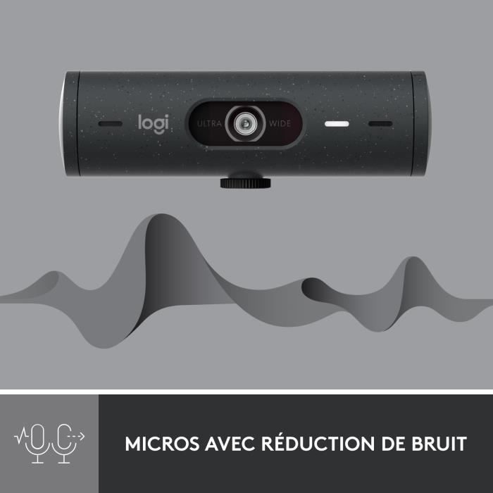 Cámara web - Full HD 1080p - Logitech - Brio 500 - Micrófono integrado - Grafito