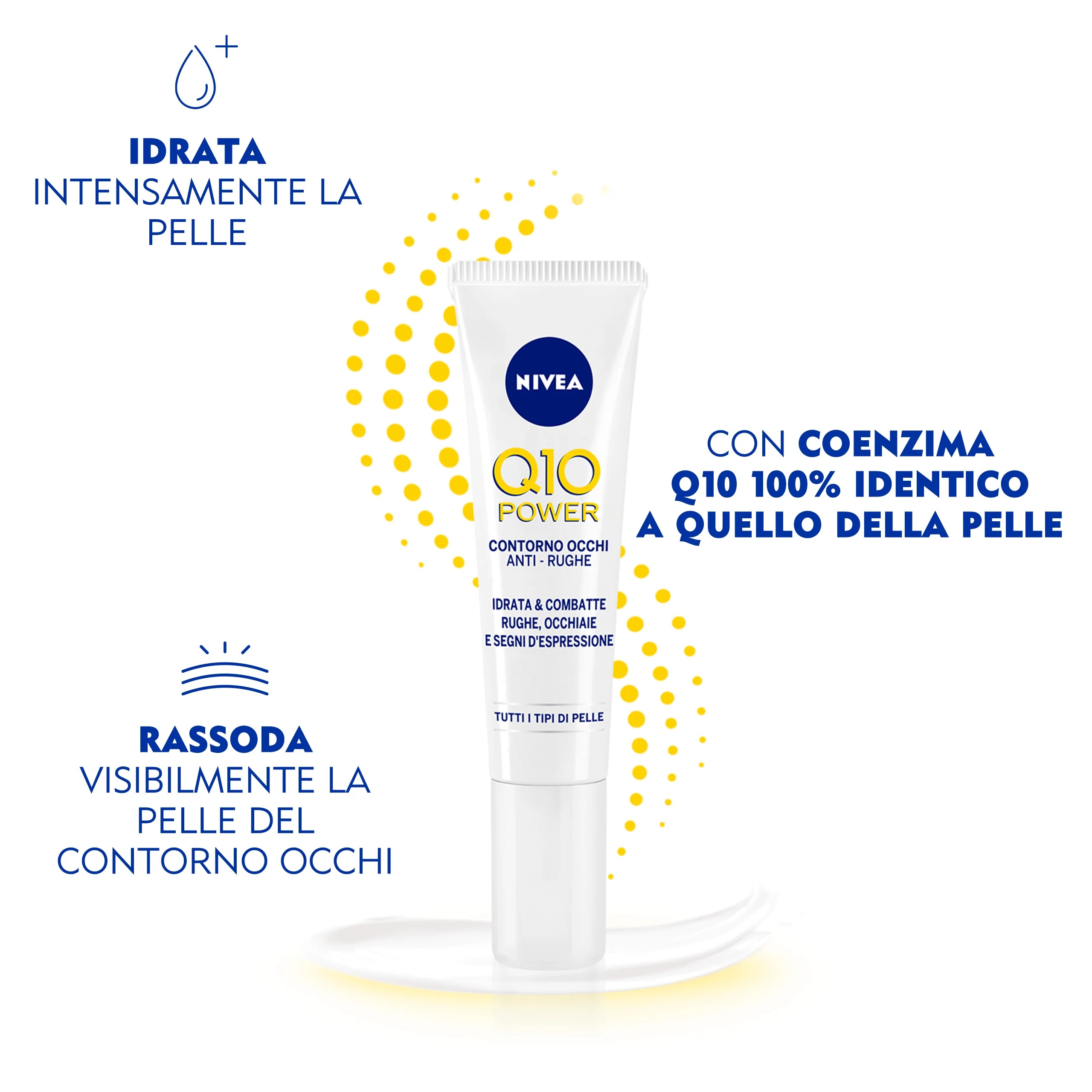 NIVEA Nivea Q10 Power Firming Eye Cream κατά των ρυτίδων και των μαύρων κύκλων κάτω από τα μάτια