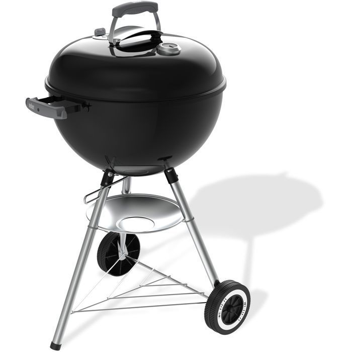 Barbecue à charbon - Weber - Original Kettle - Ø47 cm - Thermomètre intégré - Acier émaillé - Clapet d'aération - 6 couverts - Noir