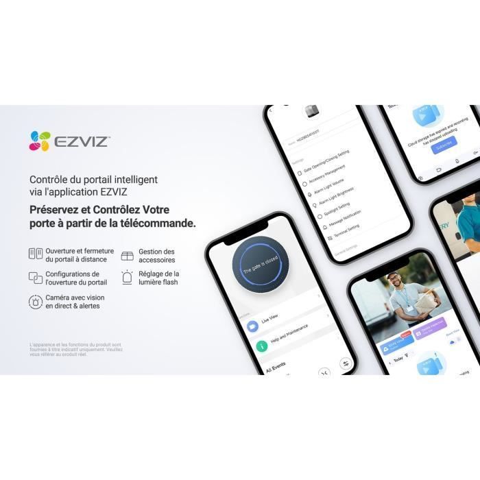 Kit de motor para puerta corredera - EZVIZ - HG2 600 Pro - Conectado - Hasta 600 kg