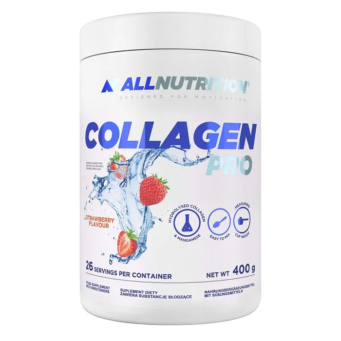 Allnutrition Collagen Pro, Smak truskawkowy, Proszek do rozpuszczania