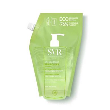 SVR Sebiaclear Moussant Eco Recharge kalkinpoisto- ja puhdistusgeeli 400 ml 400 ml
