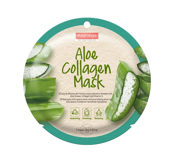 Purederm kolagenowa maseczka w płachcie Aloes
