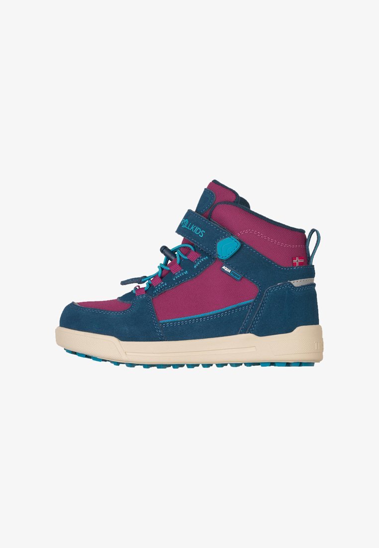 TROLLKIDS GRYLLEFJORD MID CUT - Trekingové boty - black/marble blue
