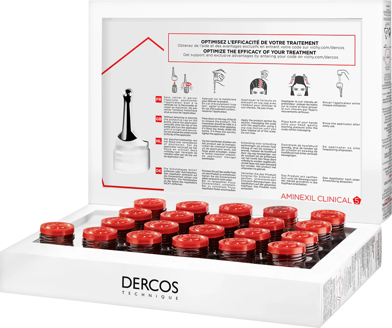 Vichy Dercos Aminexil Clinical 5 tratamento localizado contra a queda de cabelo em mulheres