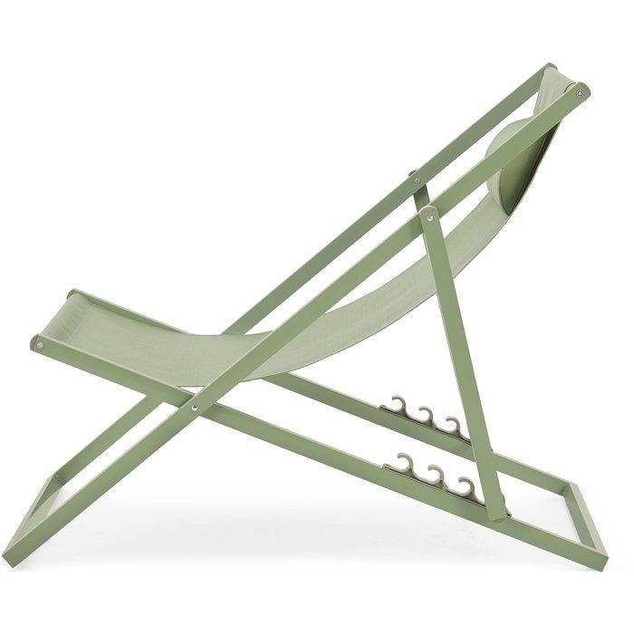 PAROS ligstoel - Stalen frame - B 63 x D 104 x H 97 cm - Khaki groen