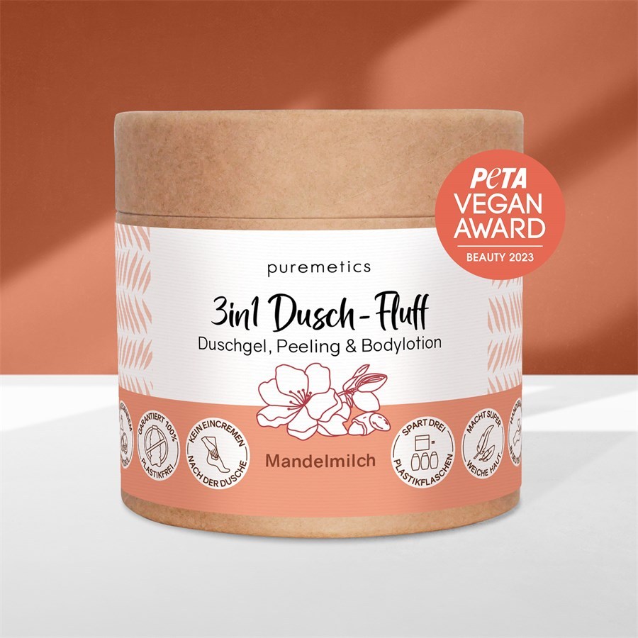 puremetics Piling za lice za tuširanje s mirisom bademovog mlijeka - 250 g