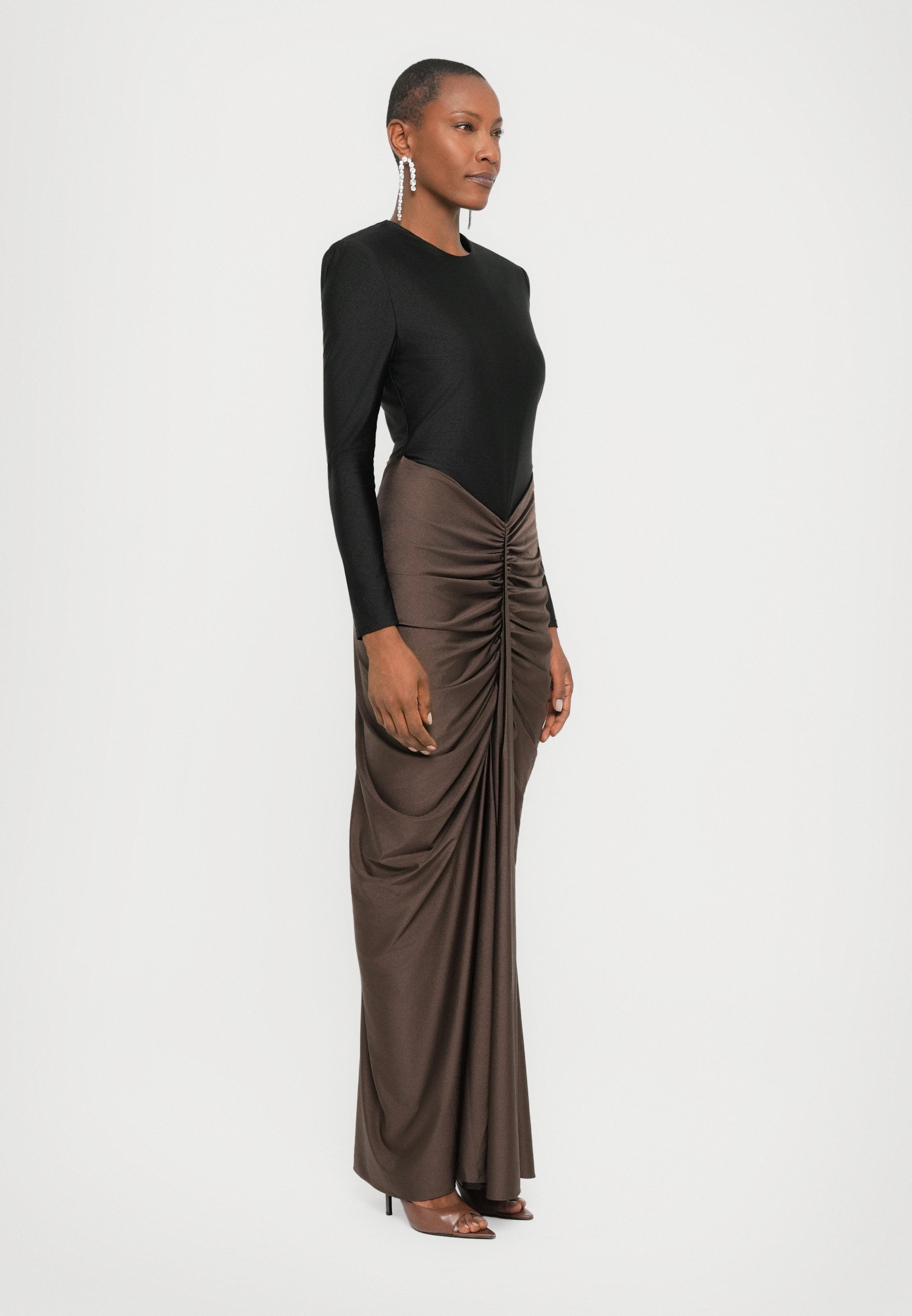 Vestido longo Et Ochs TATE - Preto/Chocolate