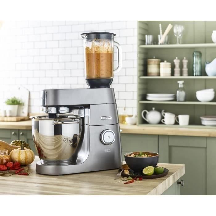 Accesorio de batidora de vidrio de 1,6 L para batidora de pie KENWOOD KAH359GL - 4 cuchillas