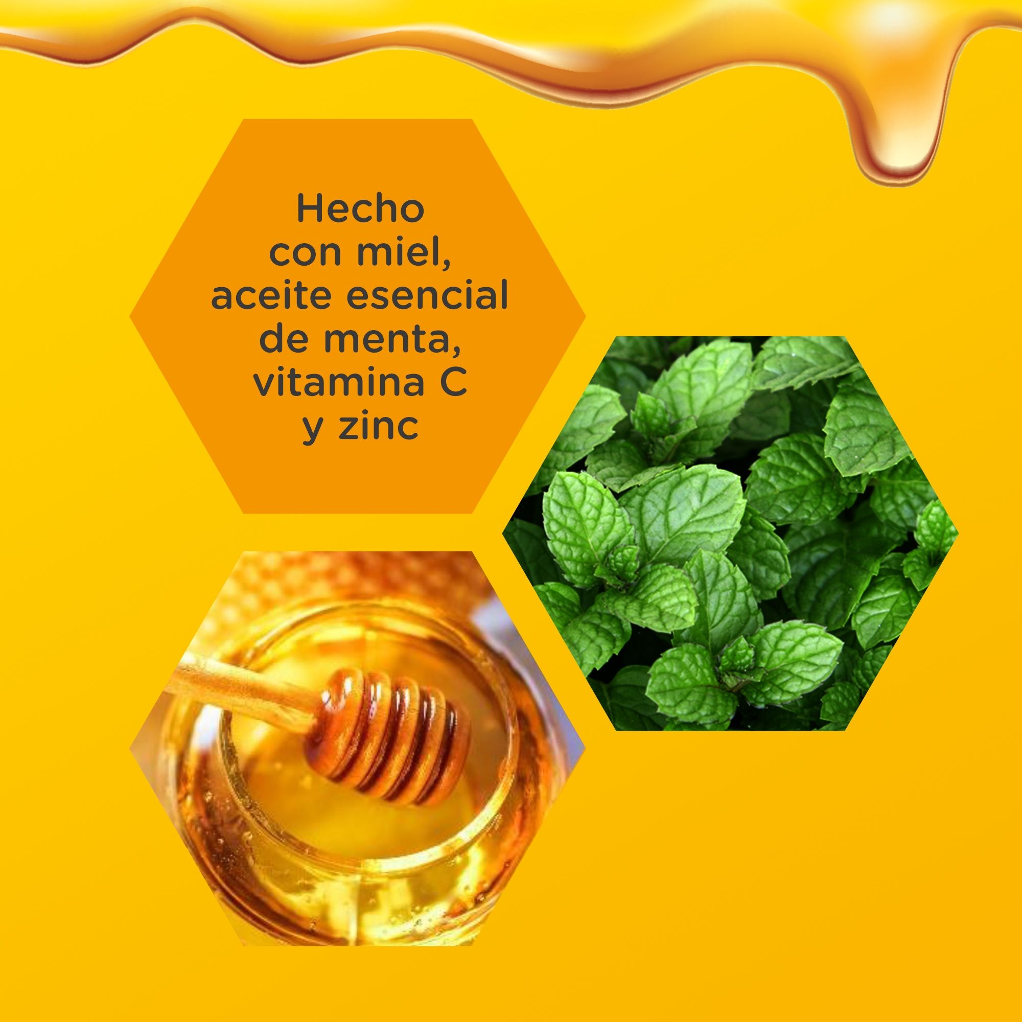 Gerklės ir papildomo imuniteto medaus pastilės Vitaminai ir mineralai