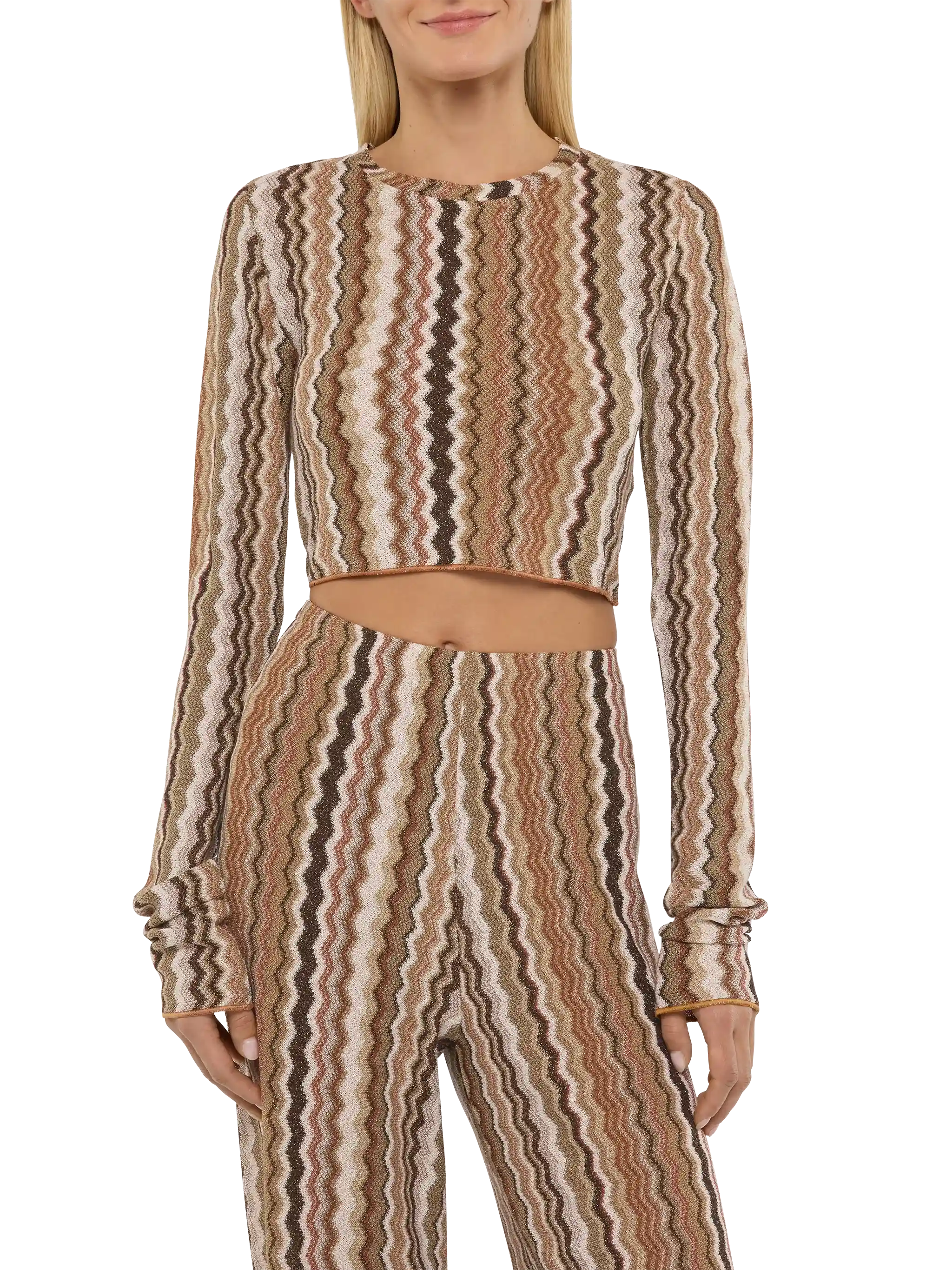Siviglia t-shirt cropped in maglia raschel