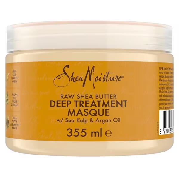 „SheaMoisture Raw Shea Butter“ giluminio poveikio kaukė, 326 ml