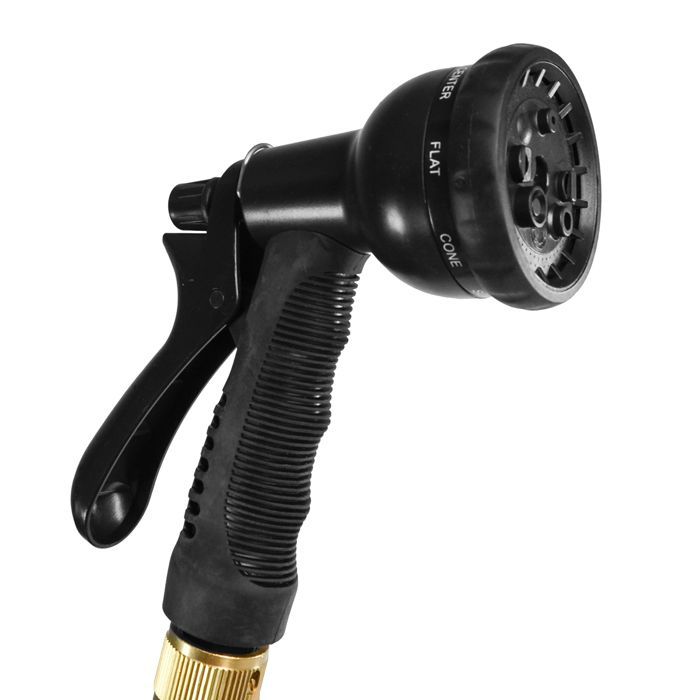 Manguera de jardín extensible Magic Hose de 7,5 m a 22,5 m + pistola pulverizadora - EYEPOWER - Negra