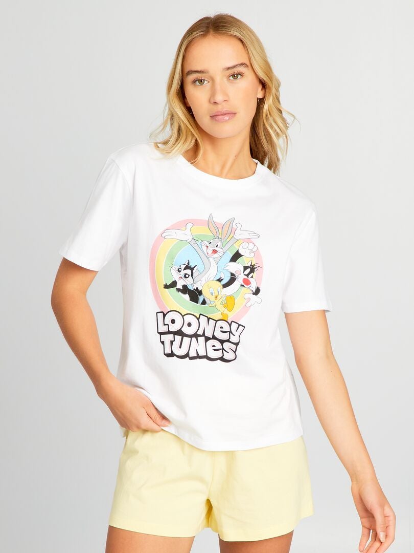 Pyjama met 'Looney Tunes' print - 2-delig - GEEL
