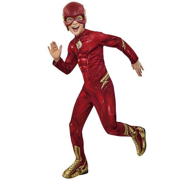 Déguisement - RUBIE'S - Déguisement Classique Flash enfant - Rouge - Licence DC Comics - Carnaval