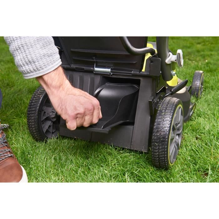 Cortacésped sin escobillas RYOBI de 18 V - Ancho de corte de 37 cm - Batería y cargador no incluidos - RY18LMX37A-0