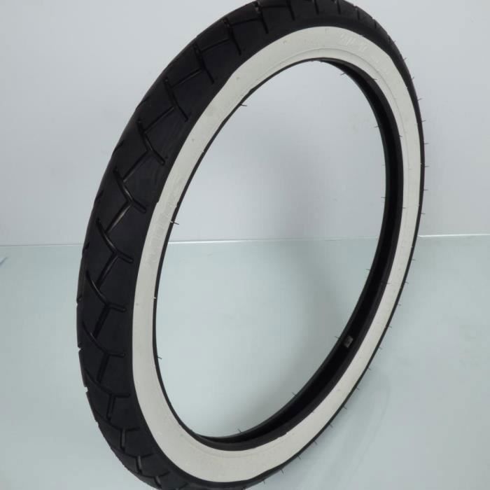 Neumático para ciclomotor Mitas MC11 TT 39J - Carretera - 2.25-17 2 1/4-17 - Flanco blanco