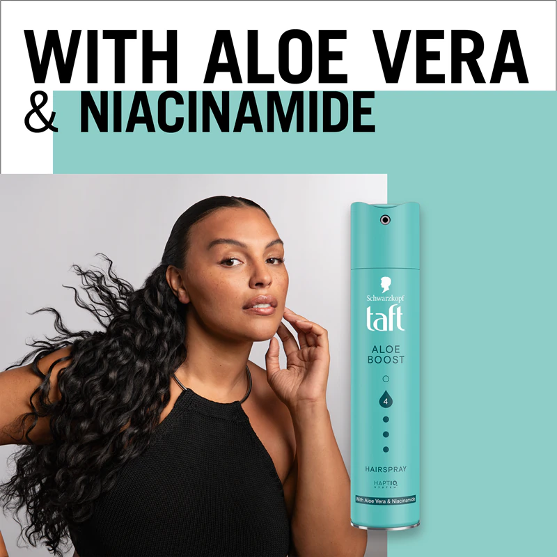 Schwarzkopf Taft Aloe Boost Haarspray mit starkem Halt