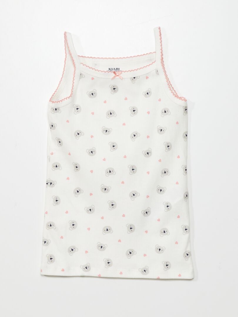 Conjunto de 2 camisetas sin mangas + 3 calzoncillos - 5 piezas - BLANCO