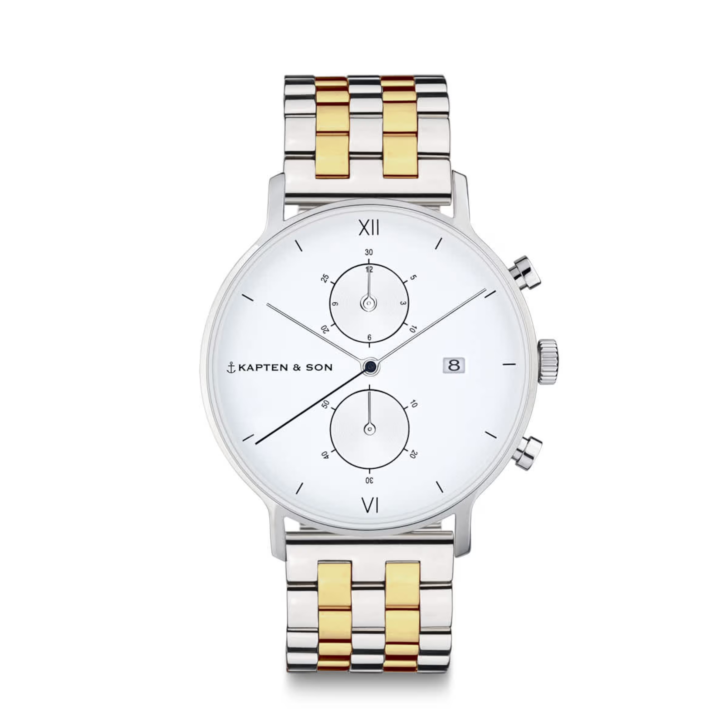 Acier bicolore argenté Chrono