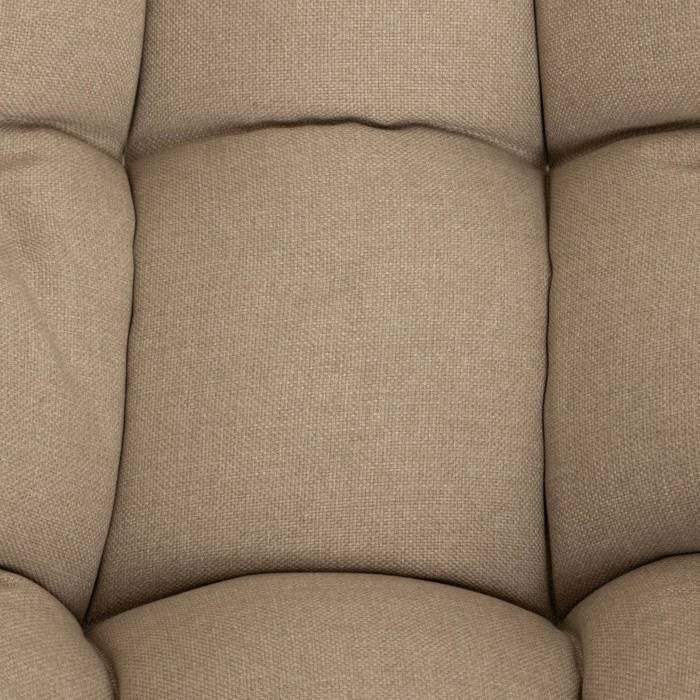 Mecedora Hespéride de acero con revestimiento epoxi PAOPAO, color beige y blanco.
