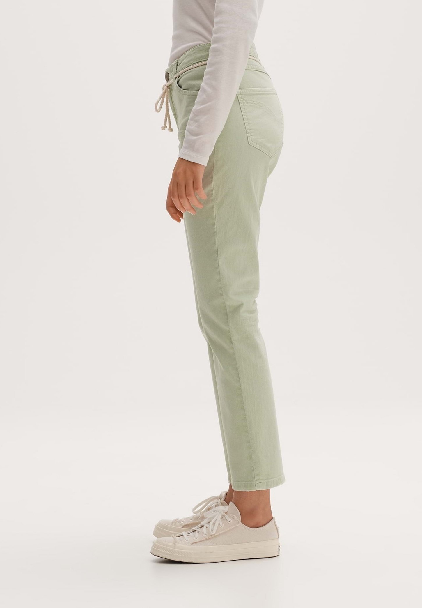 OPUS Slim-Fit-Jeans – Hellgrün