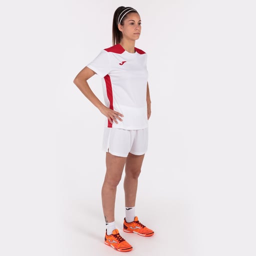 Camiseta Manga Corta Joma Championship Vi Blanco Rojo