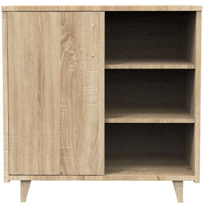 Chambre complète trio bébé - SAUTHON - Sam Chêne doré - Lit bébé 120 x 60 cm, commode à langer et armoire