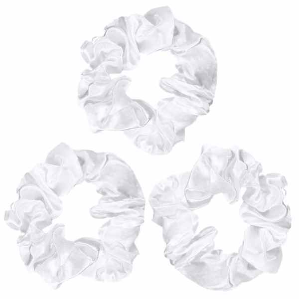 LUVYAH Cosmetics Satin Sleep Scrunchies - Set med 3 vita