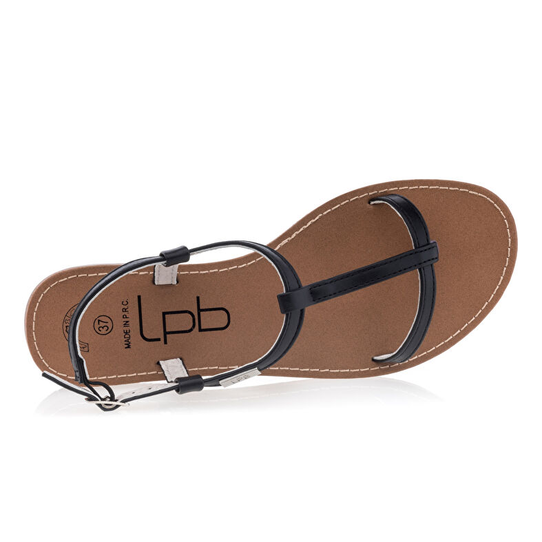 Női fekete flip-flop papucsok / tanga szandálok