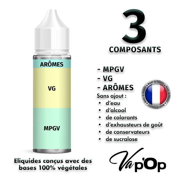 Eliquides 50ml CHLOROPHYLLE So Green Vap'Op 0mg + booster 10ml 19,9mg (60ml)