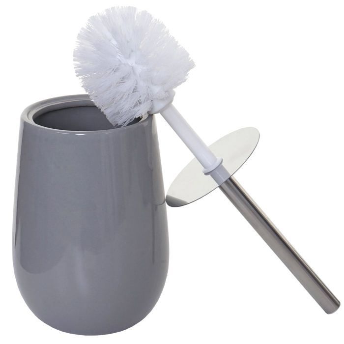 Set of 5 ceramic bathroom accessories for bathroom, grey 04_0003581
