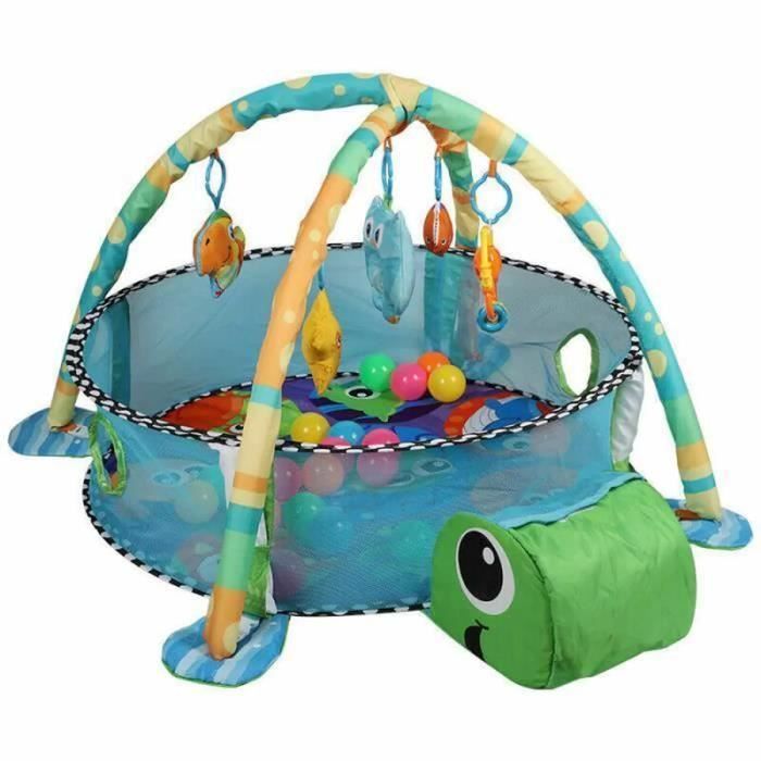 Tapis D'éveil Bébé Evolutif pour Fille Garçon Tapis de Jeu Educatif dès la Naissance Piscine à Balle
