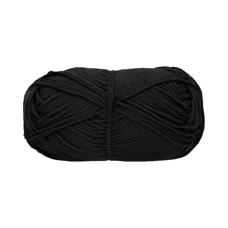 Trysil Cotton Medi Garn, 100 % Baumwolle, schwarz