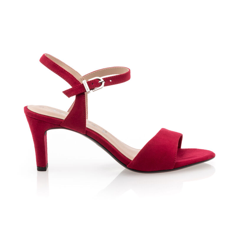 Rote Damensandalen / Zehenfreie Schuhe