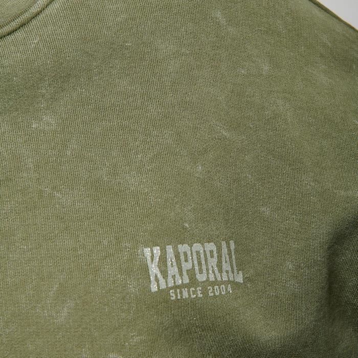 Sweat kaki Femme - KAPORAL - SOGO - Coupe regular - Imprimé argenté - Manches longues