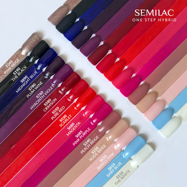 Smalto semipermanente Semilac One Step 5ml 245 Glitter Rosa Beige