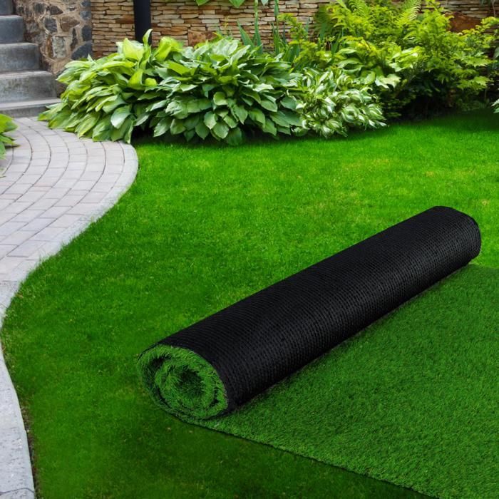 IDMARKET Kunstrasen 1x10 m, 30 mm dick, für Garten und Balkon