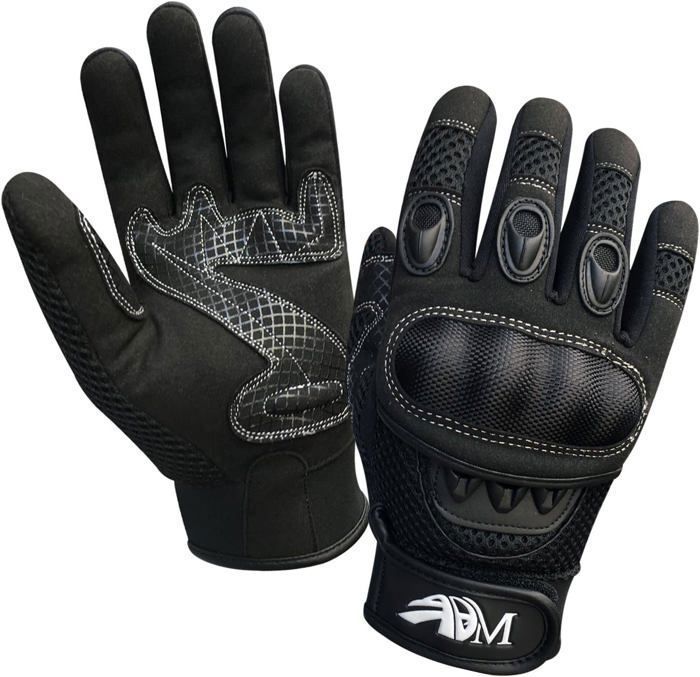 Guantes de moto ADM para hombre, homologados CE, para verano/entre estaciones, antideslizantes, transpirables, negros, tallas S, M, L, XL, XXL