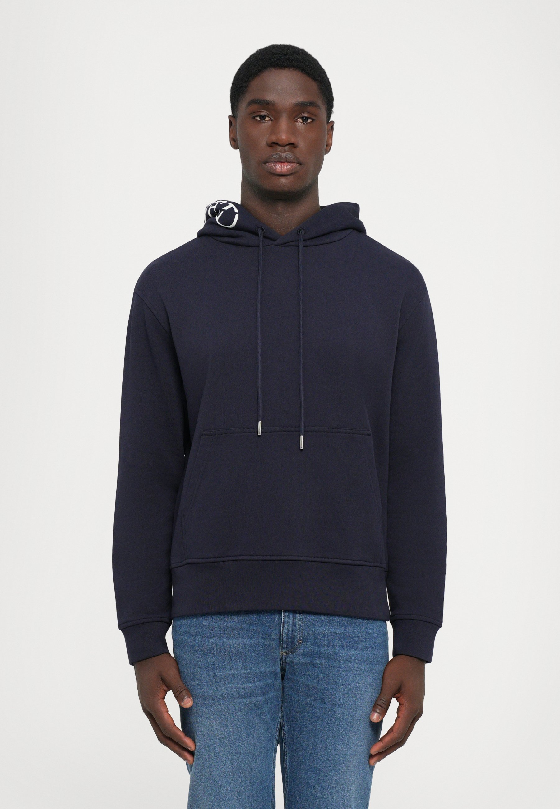 Gesloten geborduurde hoodie - Sweatshirt - donkere nacht