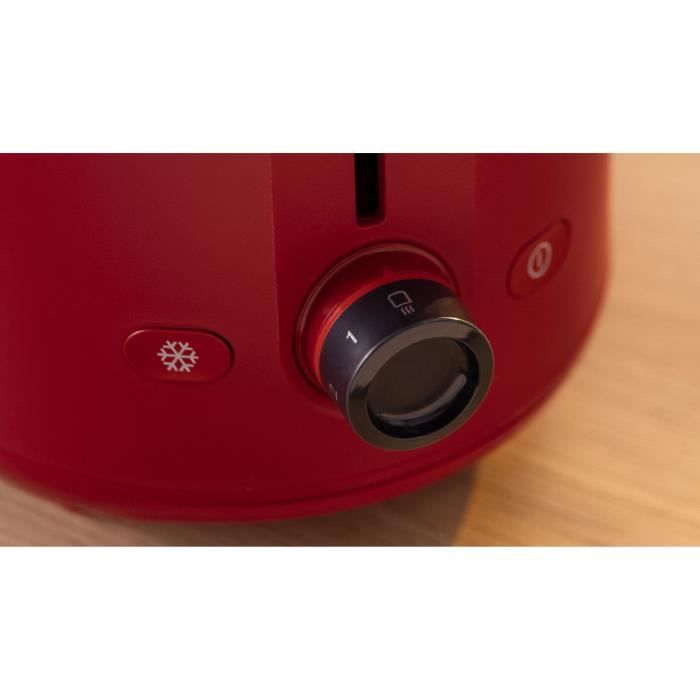 Toaster - BOSCH -  TAT2M124 MyMoment - Rouge - 2 tranches - centrage automatique du pain - fonctions décongélation et réchauffage