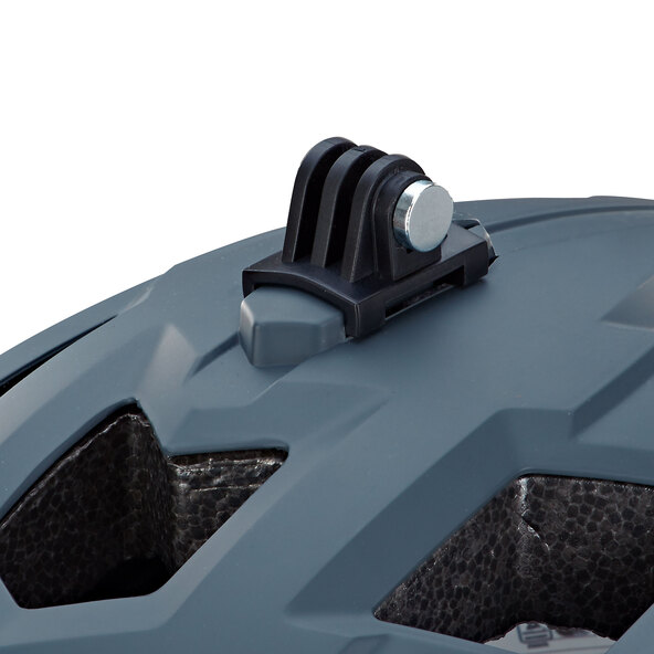 Κράνος ποδηλάτου με βάση για action cam, γκρι, 54-58 cm