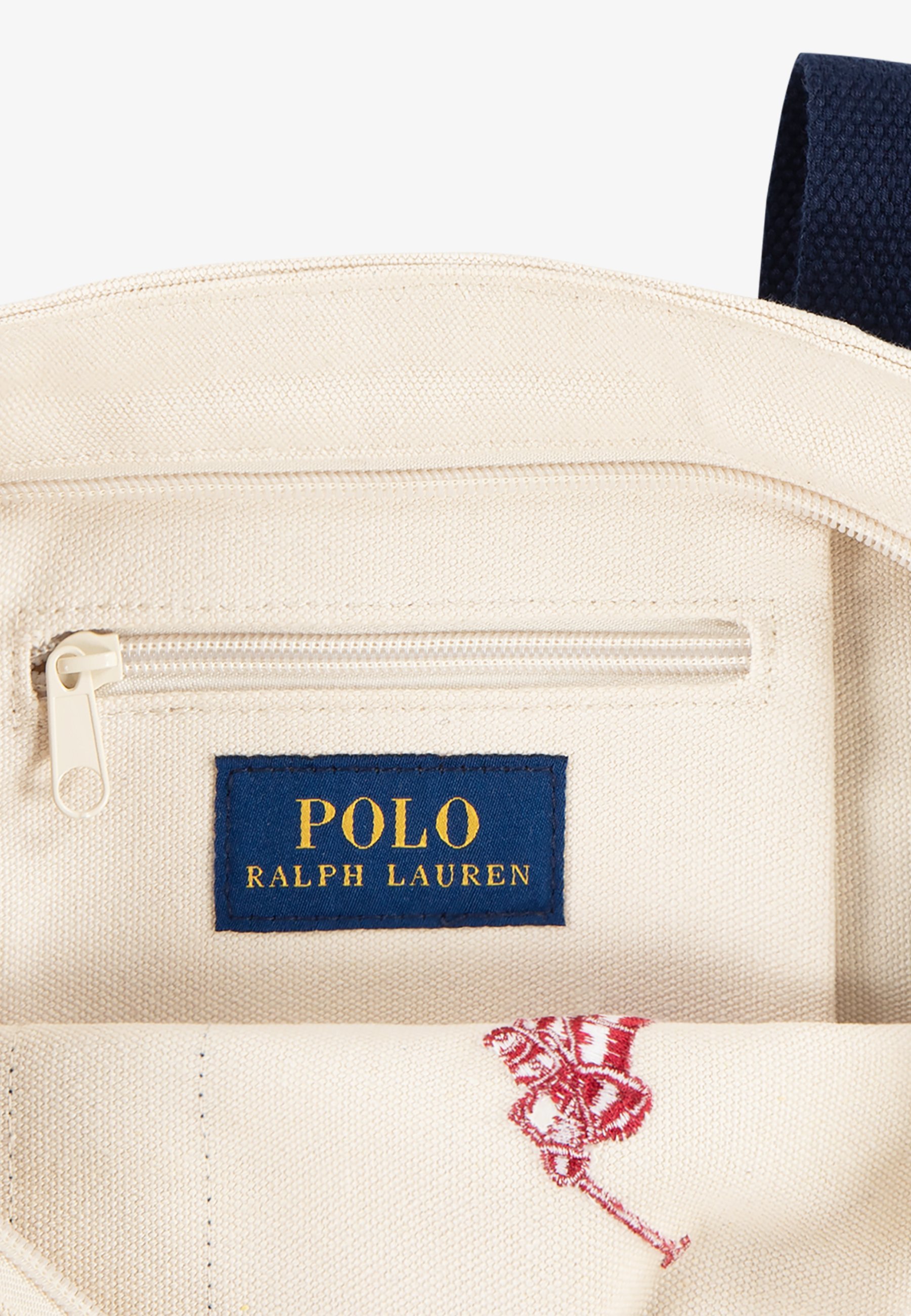 Polo Ralph Lauren PLAYER TOTE UNISEX - Tragetasche - Weiß/Newport Navy
