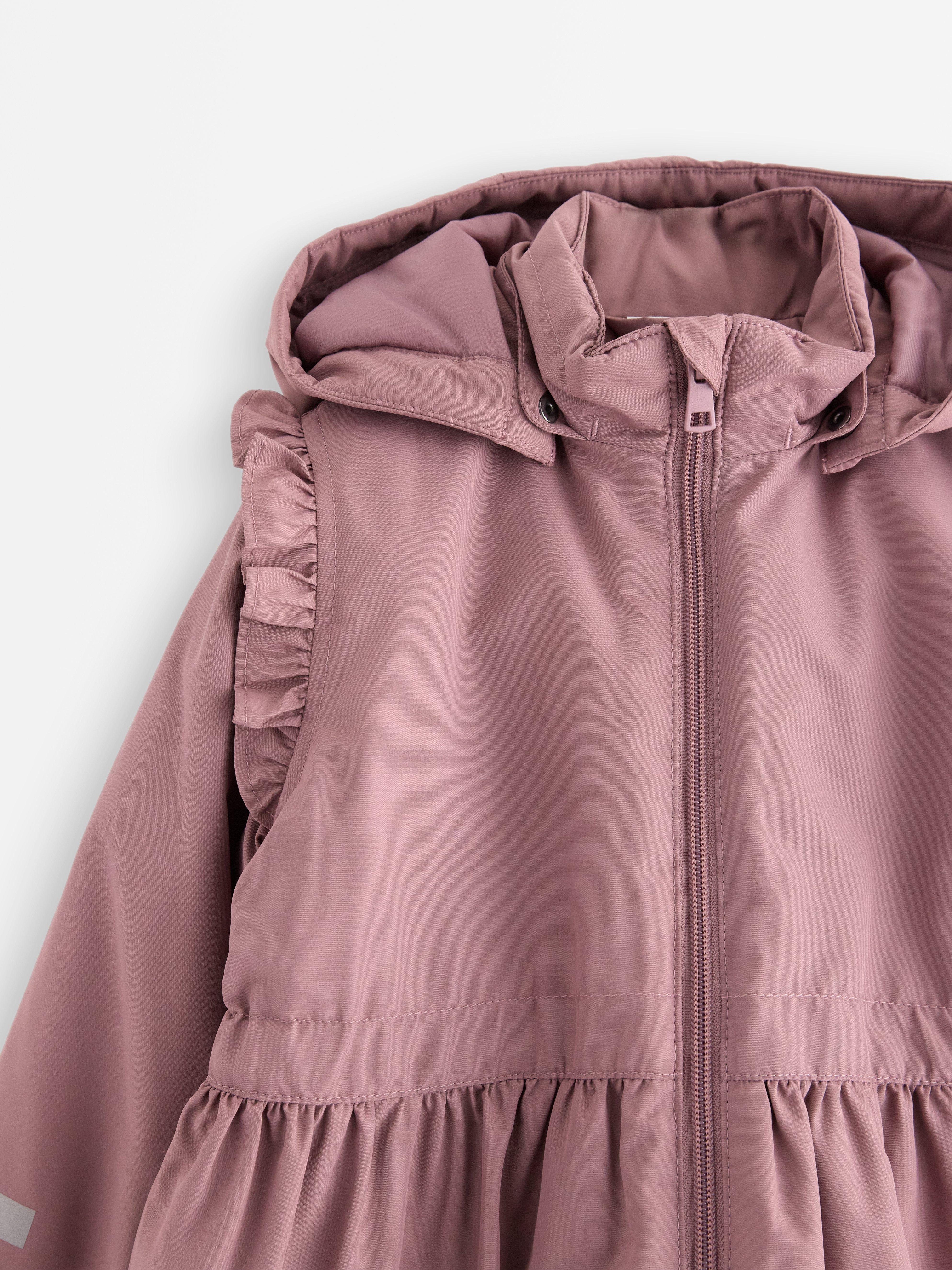Prošívaná bunda s volánky Dusty Lilac