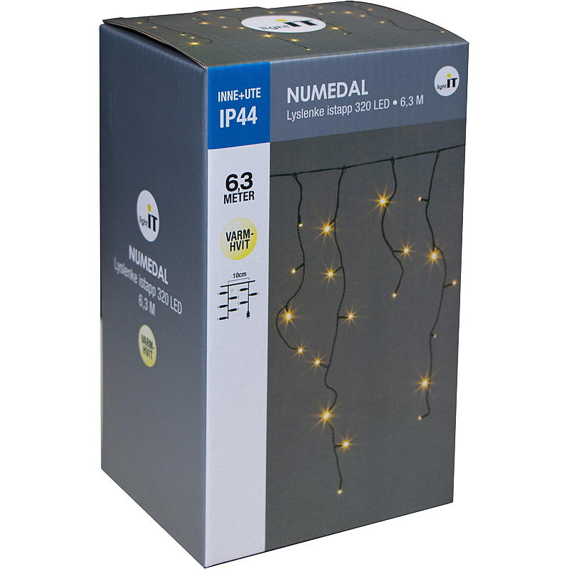 Hjem Lyslenke 320 LED-isbiter, varmhvit, Numedal