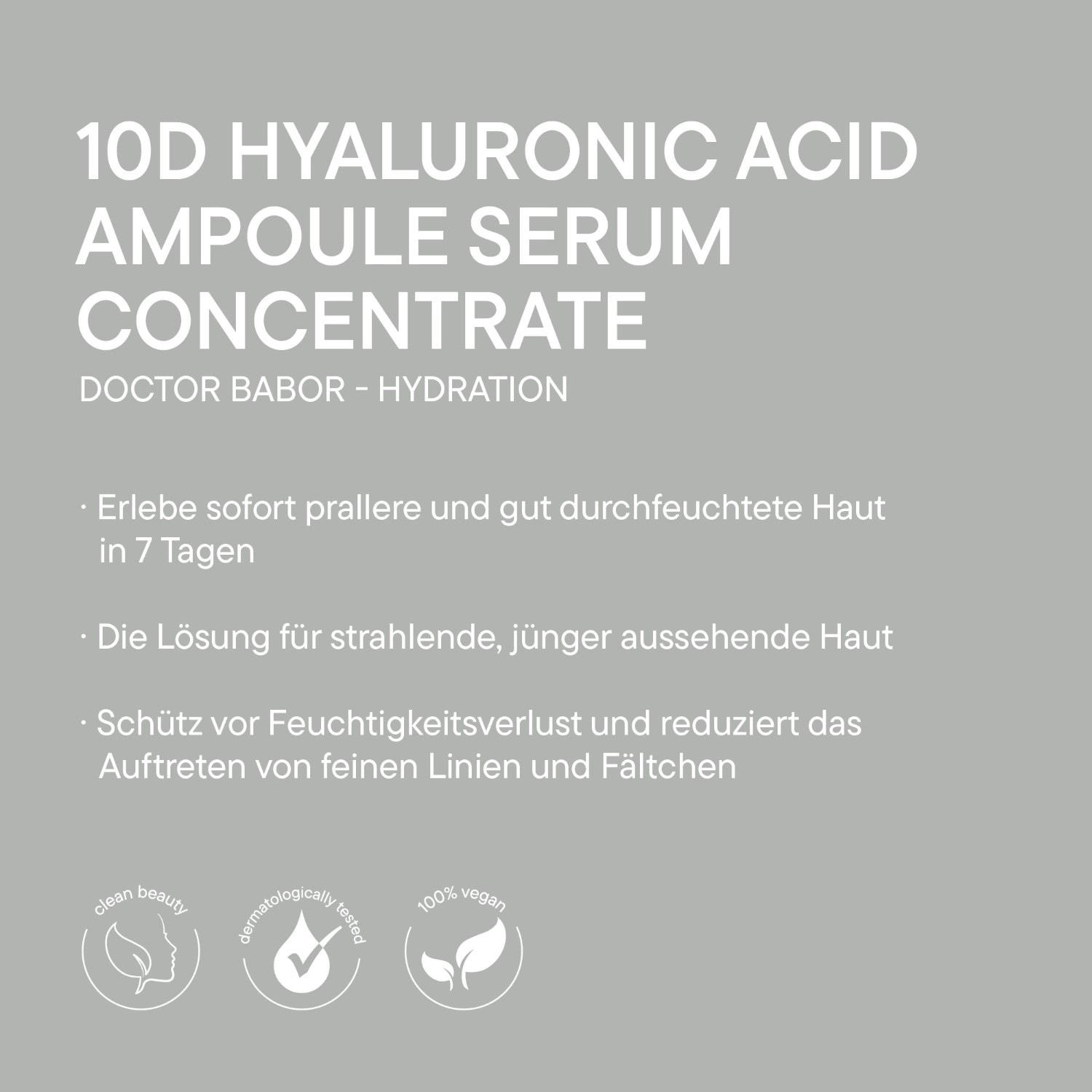 BABOR Ampulni serum DOCTOR BABOR 10D Koncentrat seruma s hijaluronskom kiselinom u ampulama - 14 ml