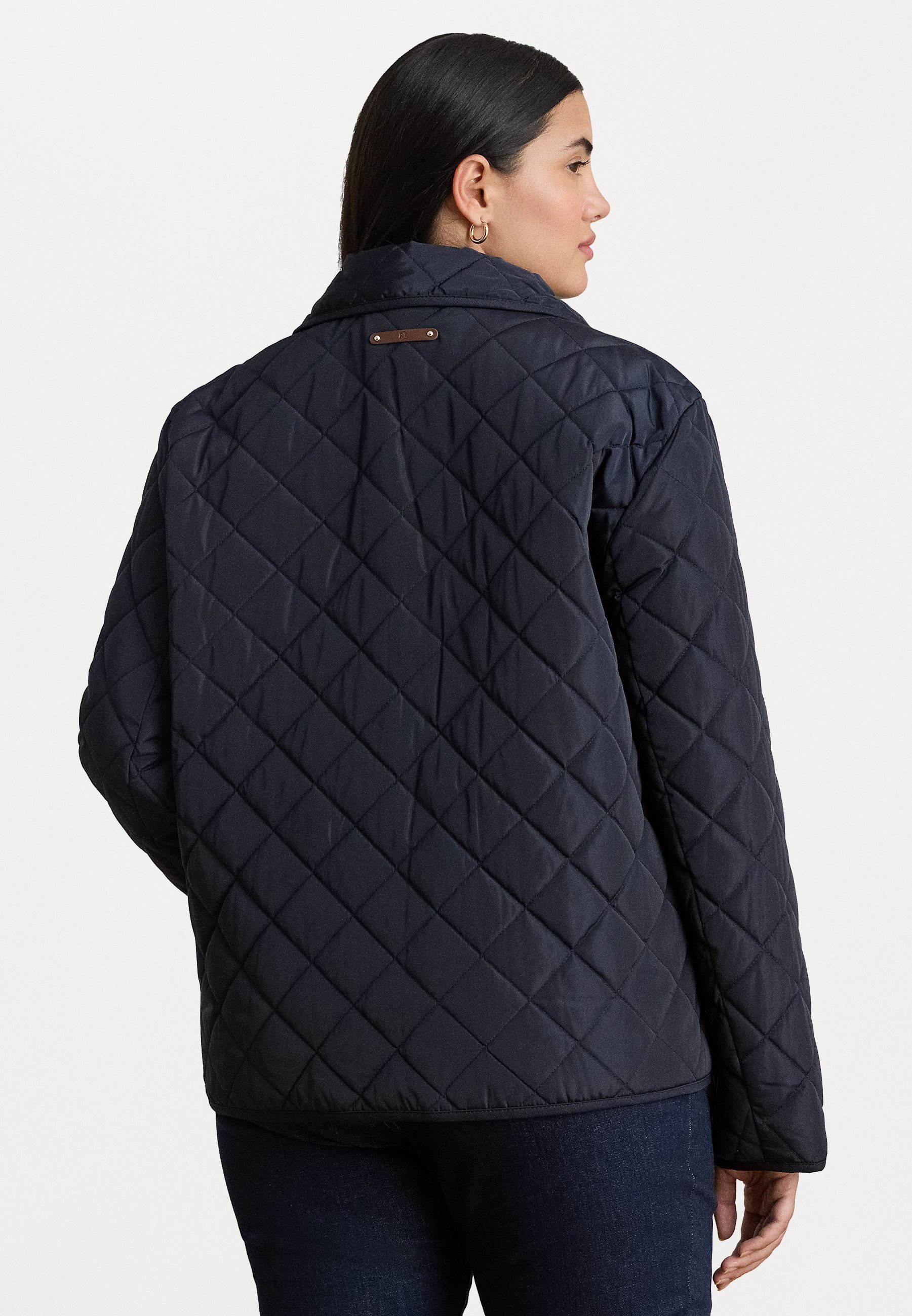 Lauren Ralph Lauren Damenjacke mit Wappenaufnäher und Rautensteppung – Hellblau