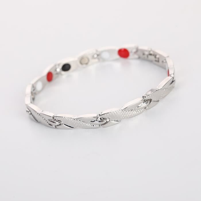 Bracciale da donna in acciaio inossidabile, modello da 7 mm, taglia grande_Argento3