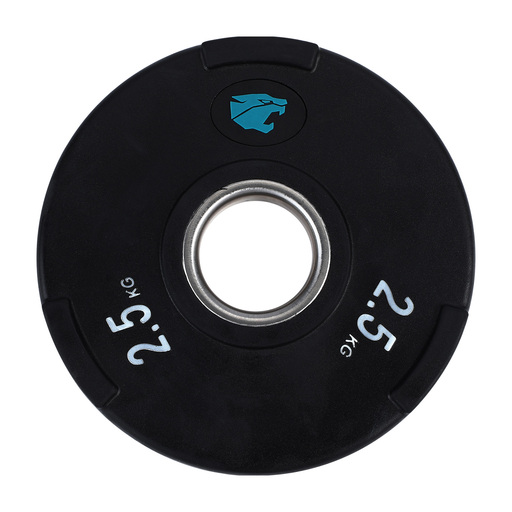  Conjunto de 2 discos de borracha com 3 pegas, 50 mm, 2,5 kg por unidade.